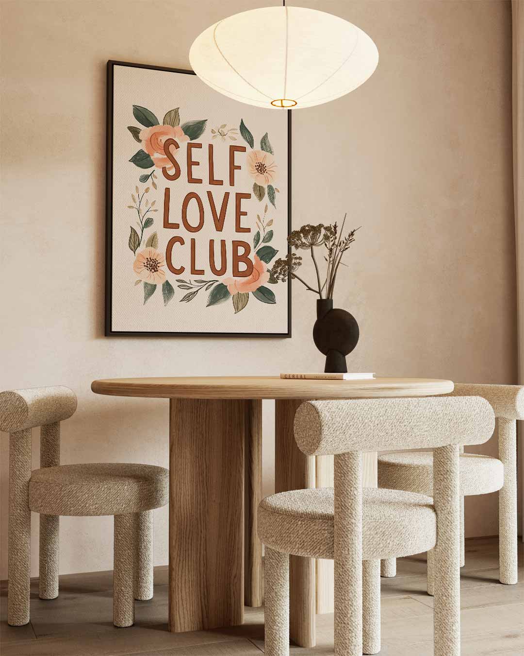 Zelfliefde Club Bloemenkunst Kunstwerk-canvas-dibond-plexiglas-wanddecoratie-WallArtistic