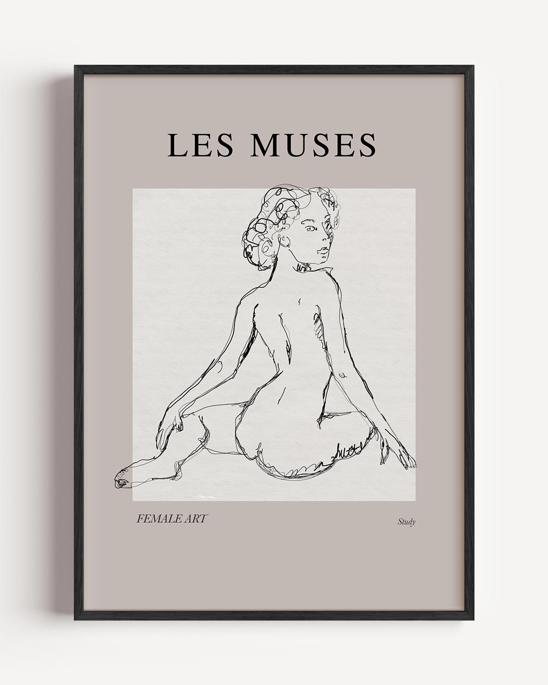 Elegante Muses Schets Poster-WallArtistic