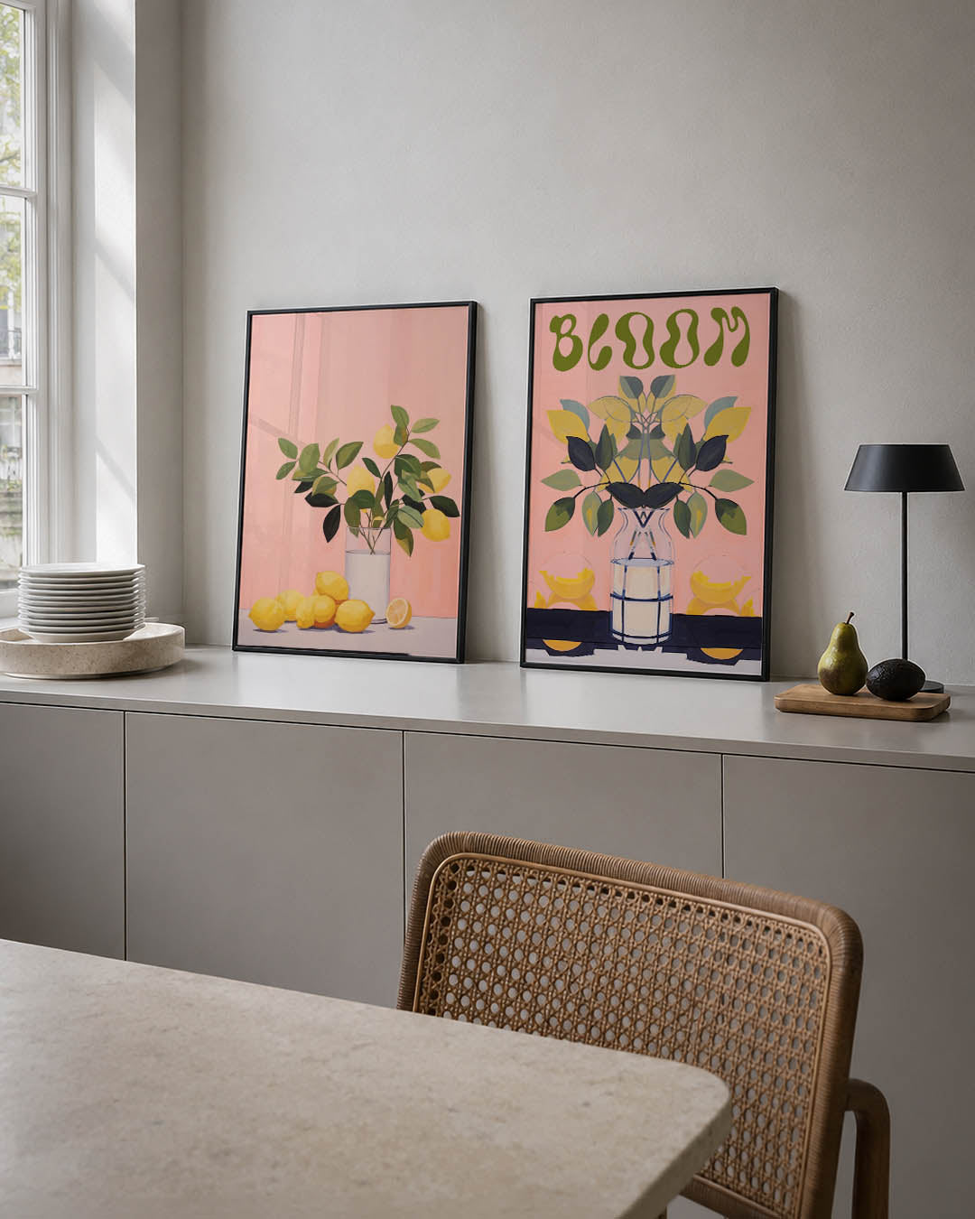 Citroen en blad Posterset