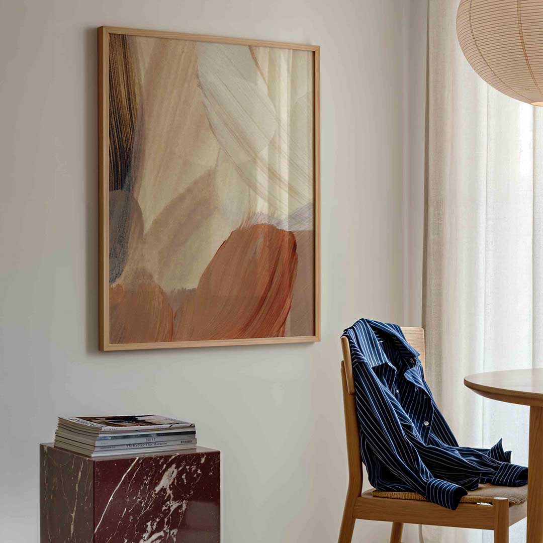 Abstracte penseelstreken Poster