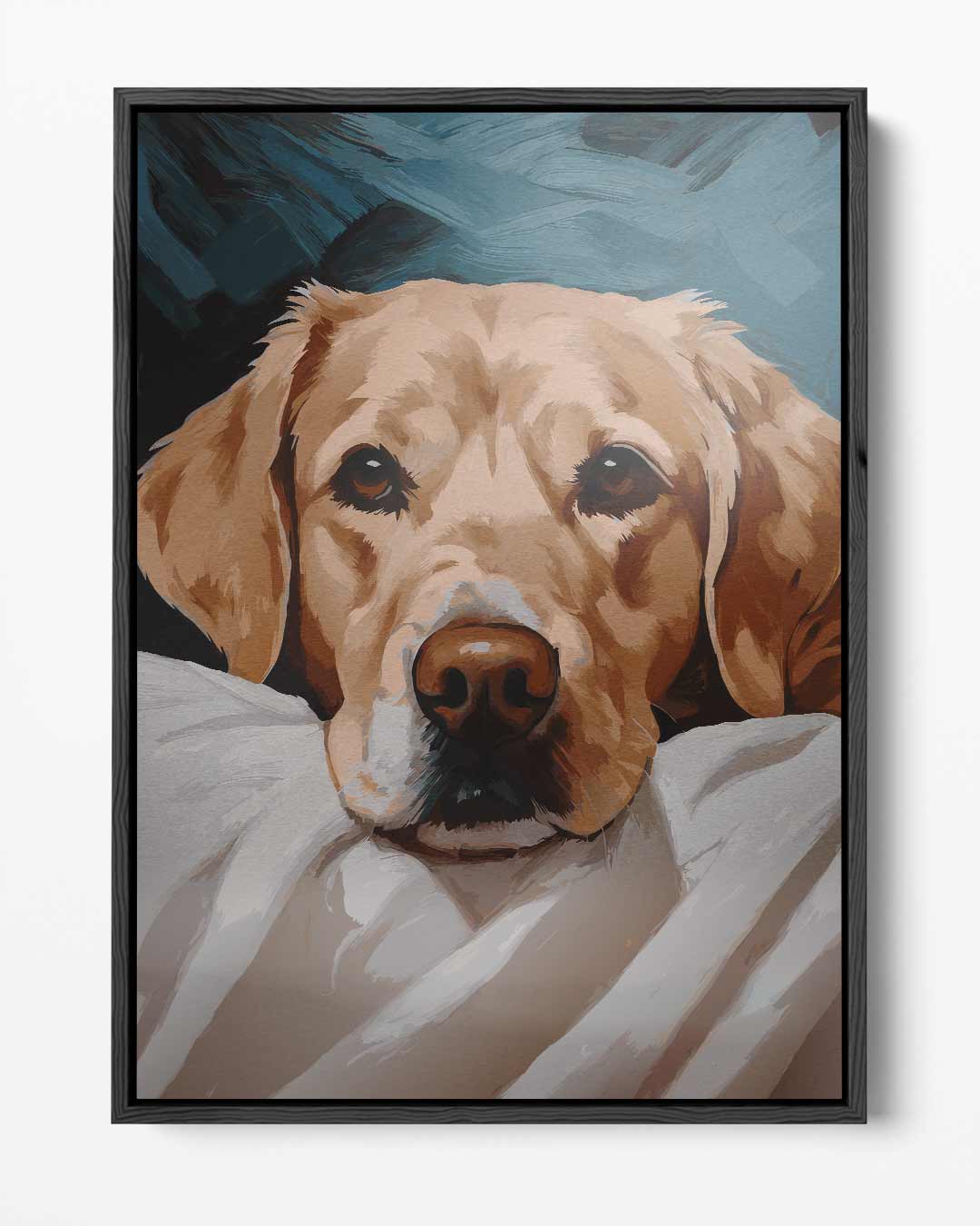 Dromerige Labradoodle Kunstwerk-canvas-dibond-plexiglas-wanddecoratie-WallArtistic