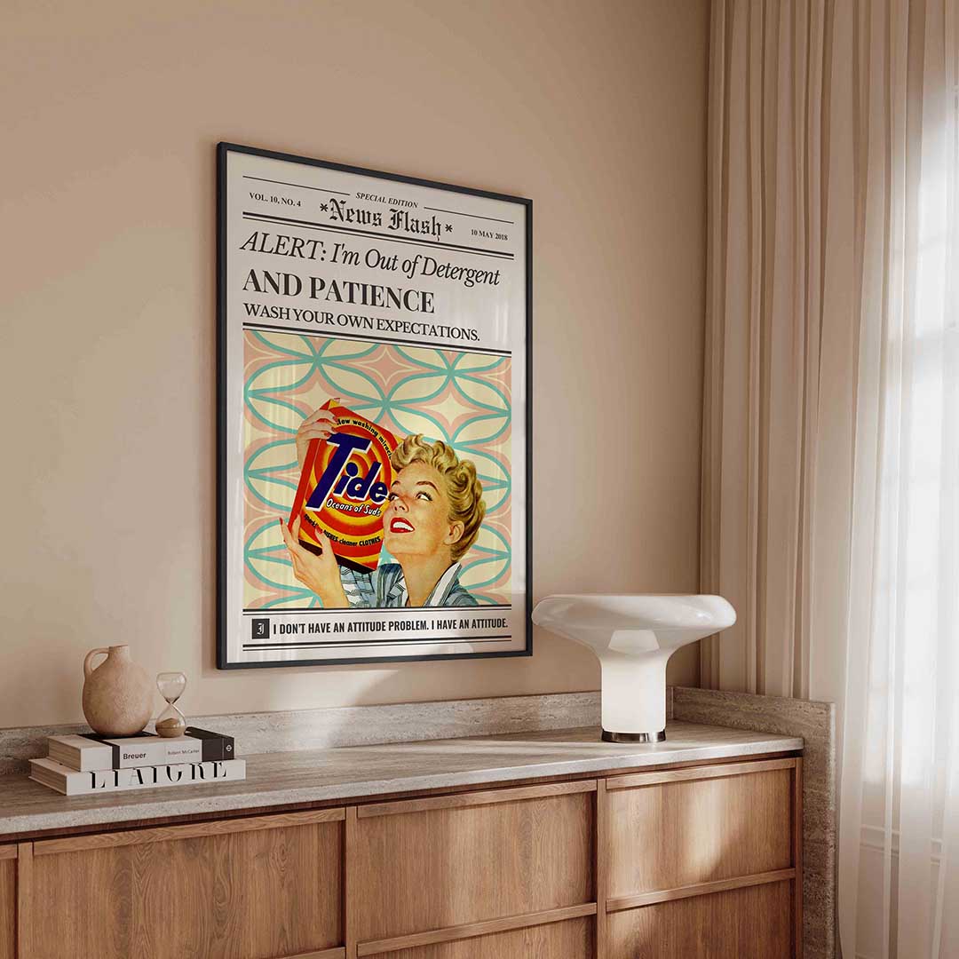 Retro wasmiddel advertentie Poster
