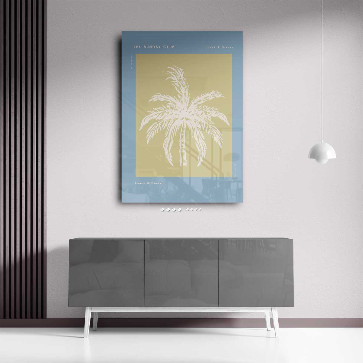 Tropische Palmboom Kunstprint Kunstwerk-canvas-dibond-plexiglas-wanddecoratie-WallArtistic