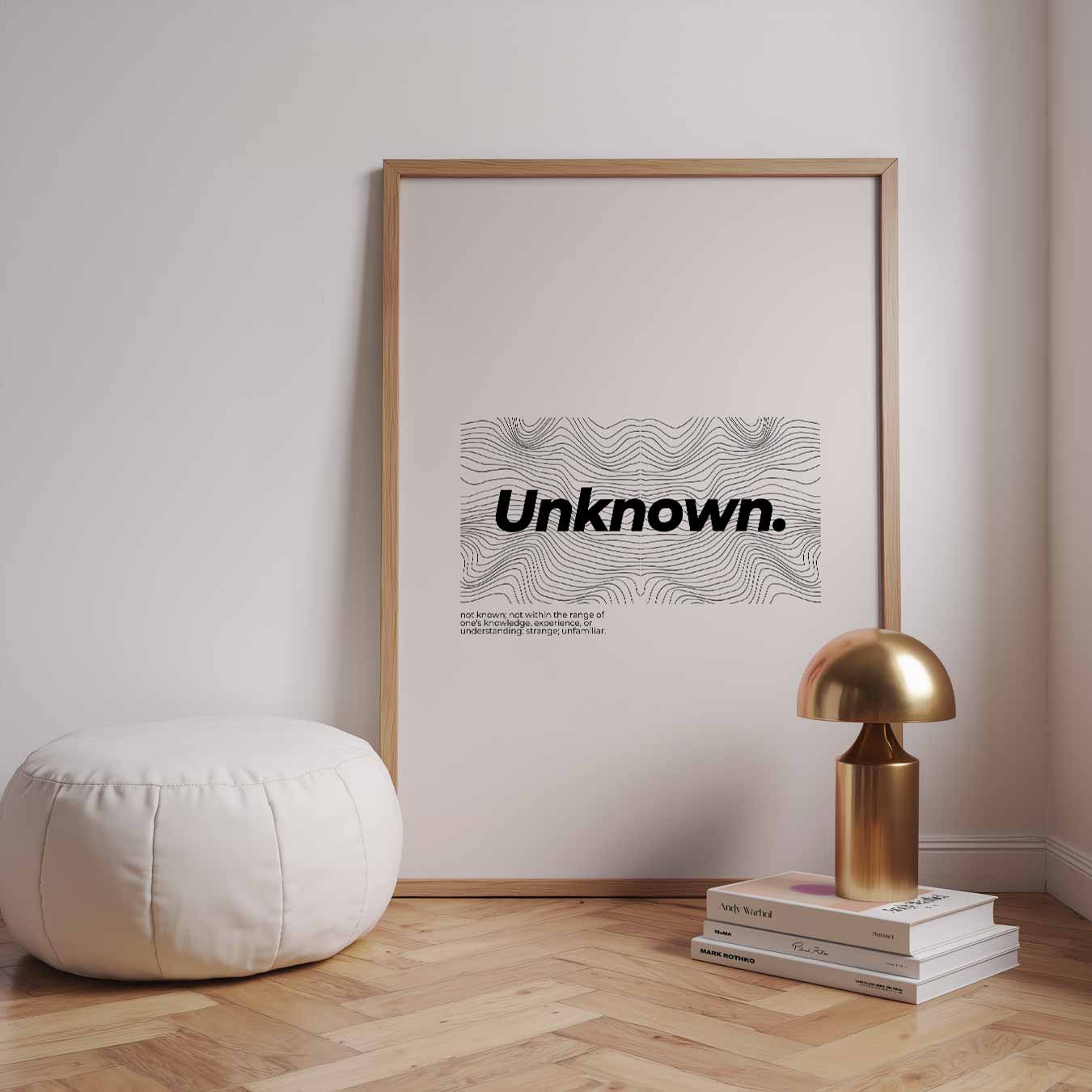 Unknown - Stijlvolle Typografische Poster