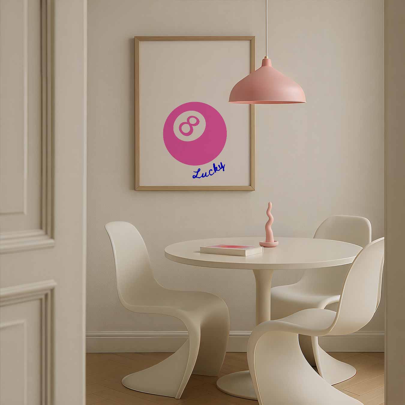 Geluksbrenger Roze Bal Poster