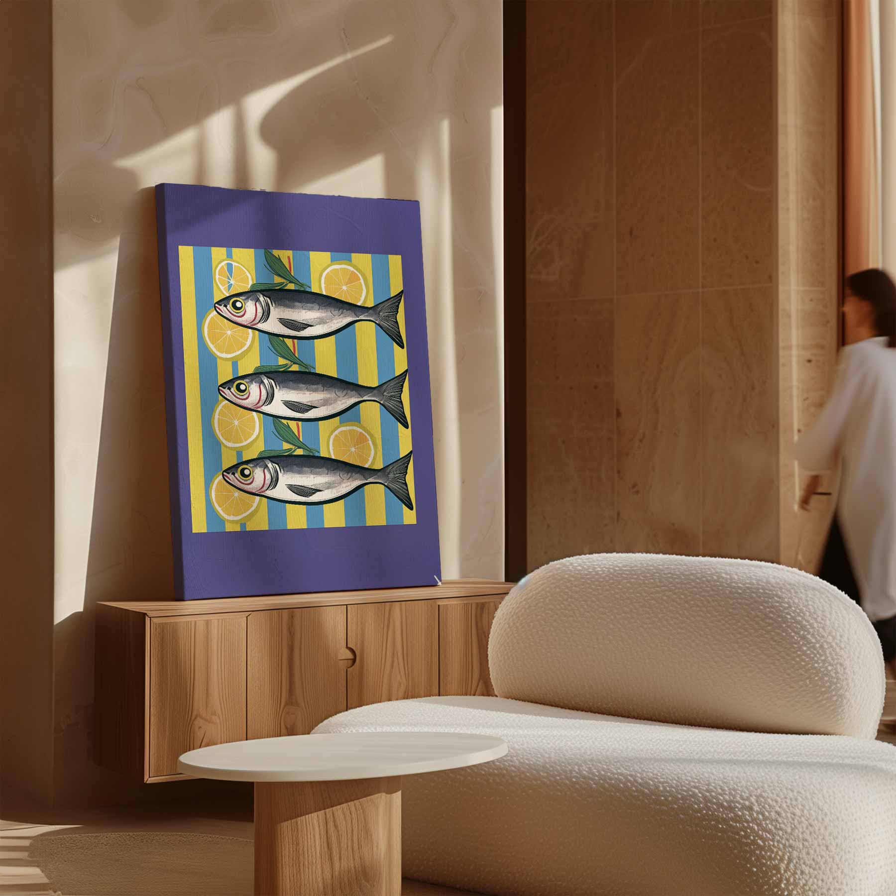 Zomerse Vischarmonie Kunstwerk-canvas-dibond-plexiglas-wanddecoratie-WallArtistic