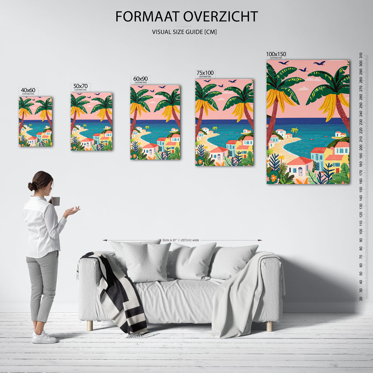 Tropisch eiland uitzicht Kunstwerk