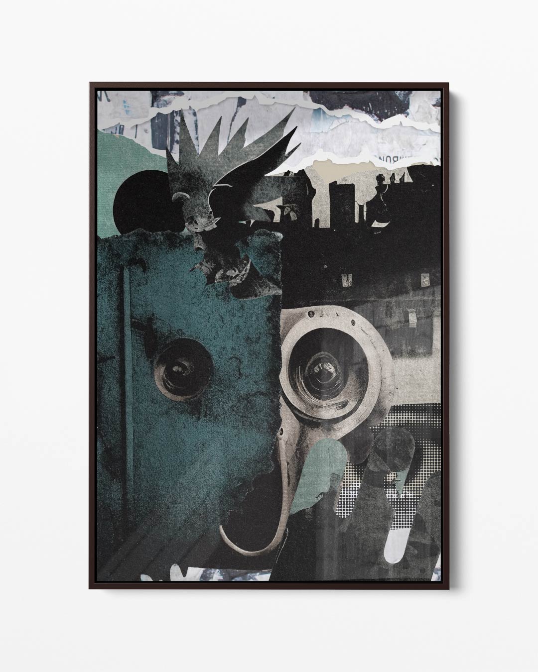 Abstracte Stadse Collage Kunstwerk-canvas-dibond-plexiglas-wanddecoratie-WallArtistic