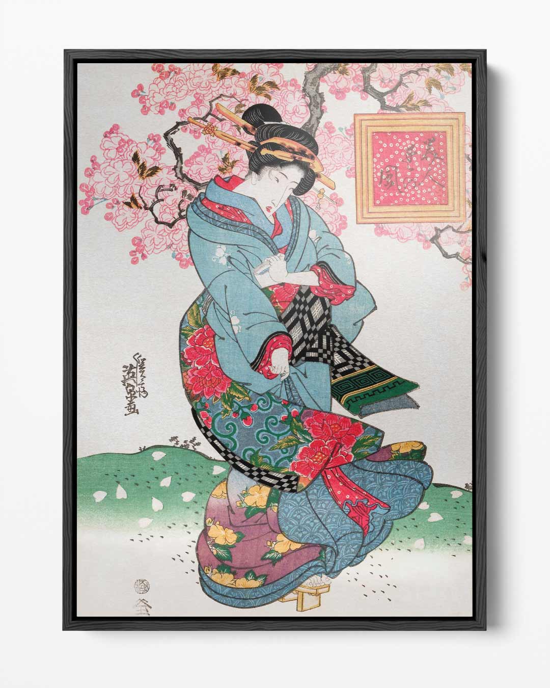 Japanse Tuin Bloemenprint Kunstwerk-canvas-dibond-plexiglas-wanddecoratie-WallArtistic