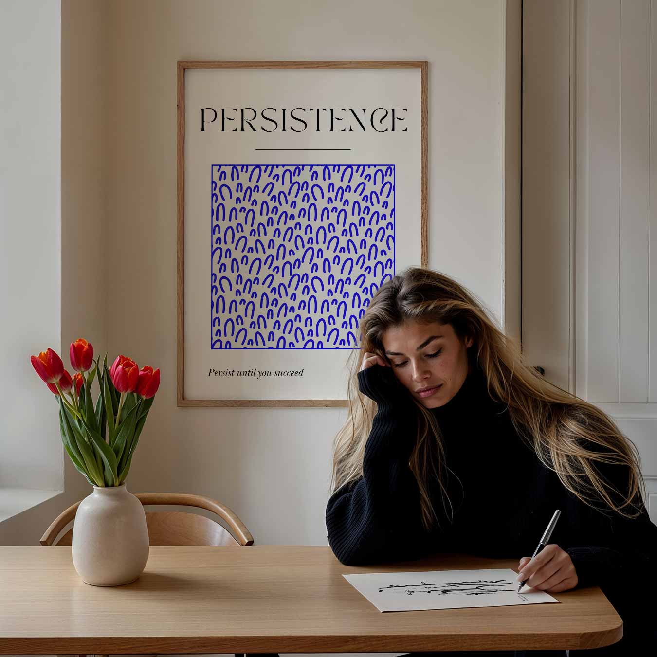Inspirerende Volhardingsposter