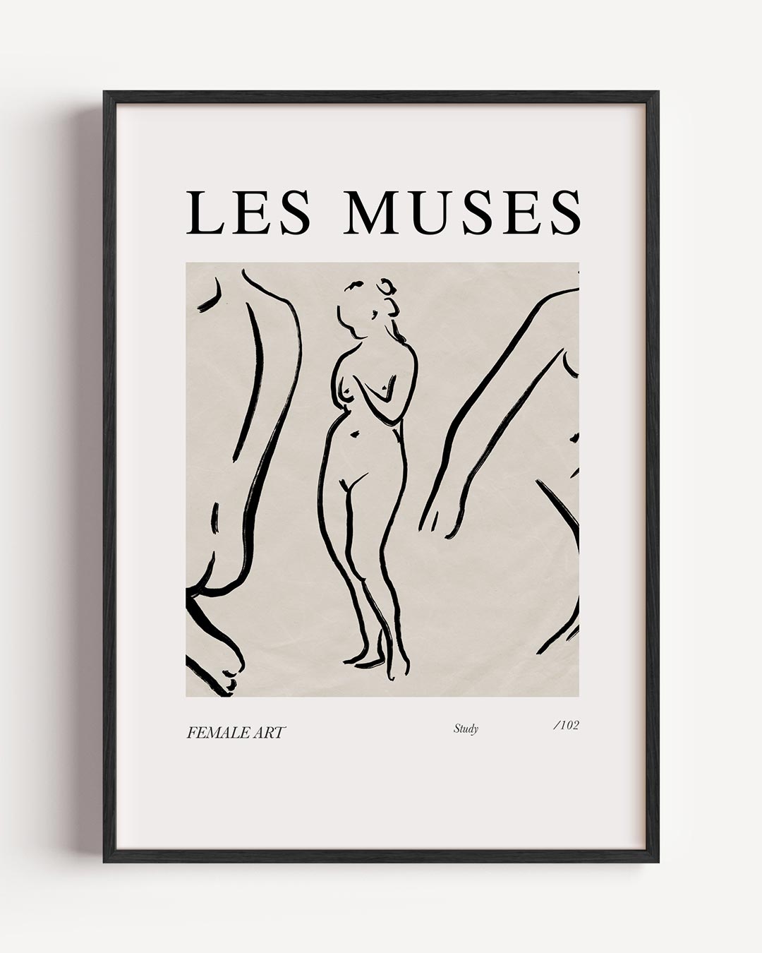 Les Muses Lijntekening Poster-WallArtistic