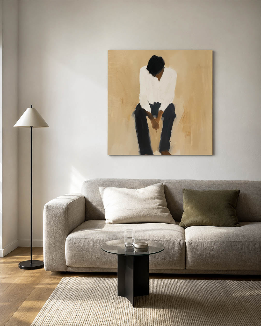 Zittende figuur Kunstwerk