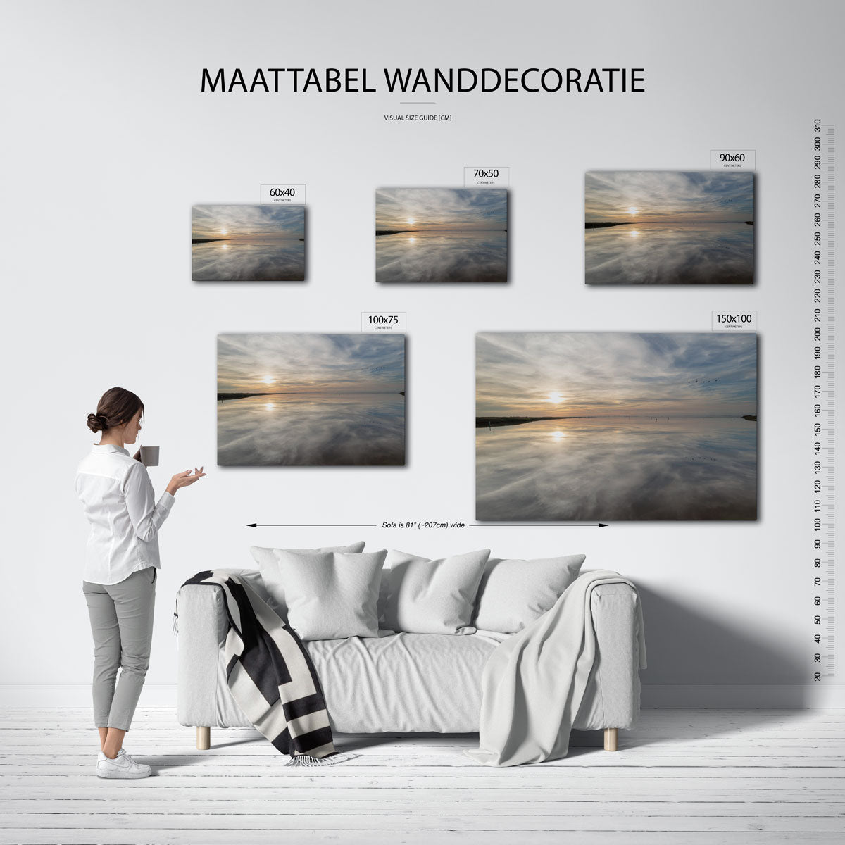 Rustige zonsondergang Kunstwerk