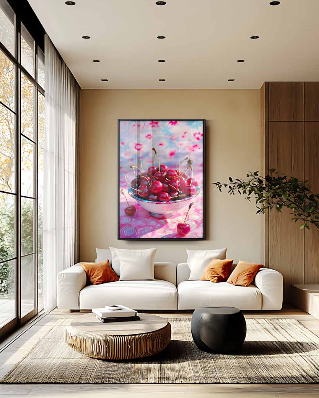 Zomers Kersenfeest Kunstwerk-canvas-dibond-plexiglas-wanddecoratie-WallArtistic