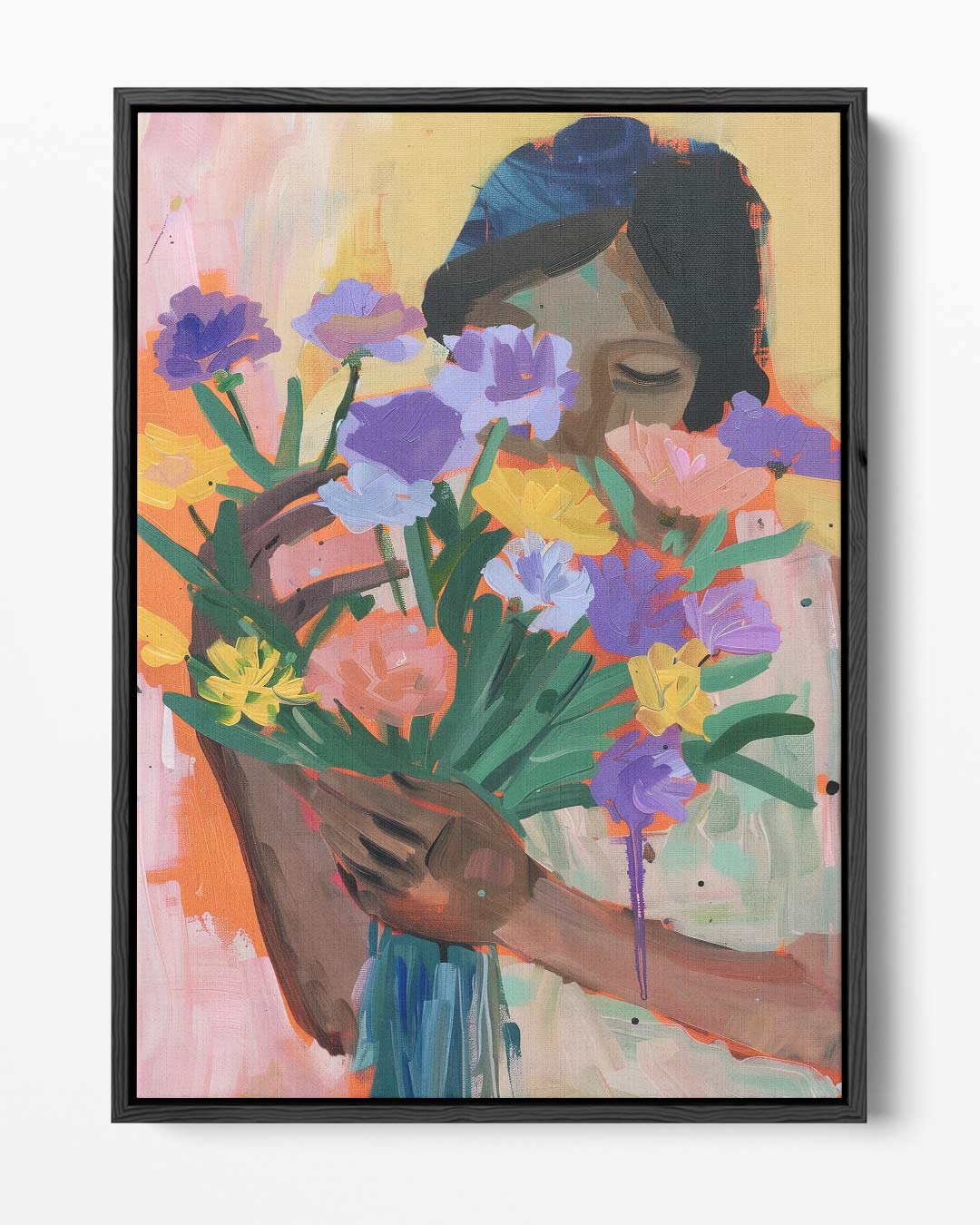 Bloemenliefde Kunstwerk-canvas-dibond-plexiglas-wanddecoratie-WallArtistic
