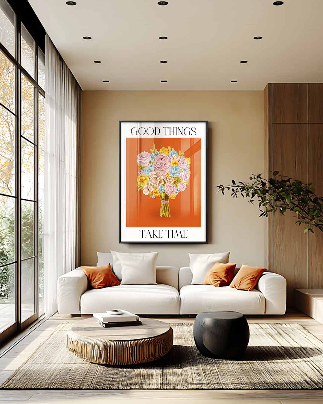 Inspirerend Bloemenboeket Kunstwerk Kunstwerk-canvas-dibond-plexiglas-wanddecoratie-WallArtistic