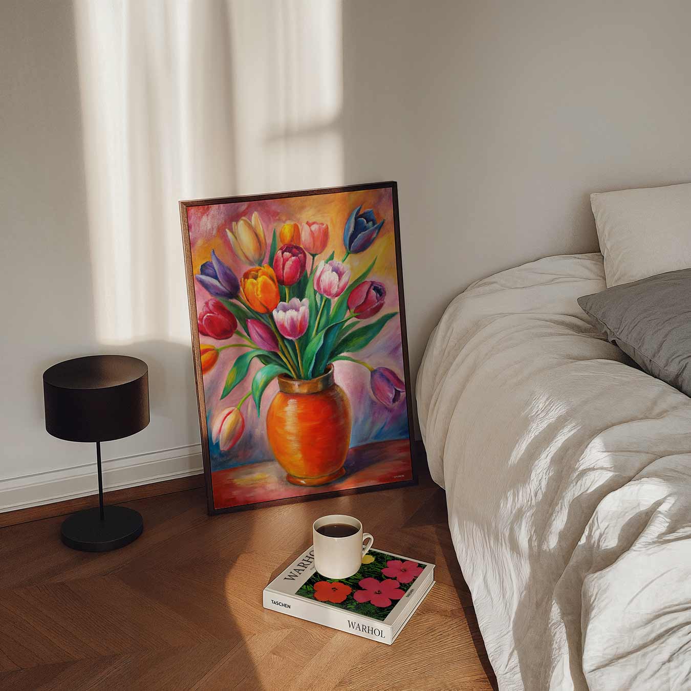 Bloeiende Tulpenschilderij Poster