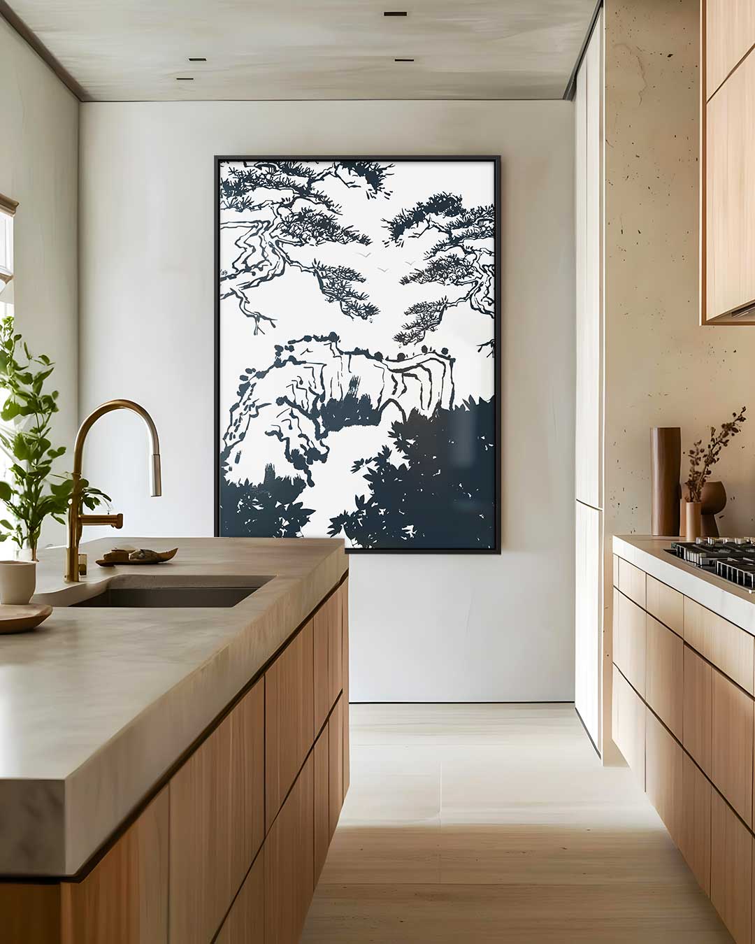 Zen Natuurschildering Kunstwerk-canvas-dibond-plexiglas-wanddecoratie-WallArtistic