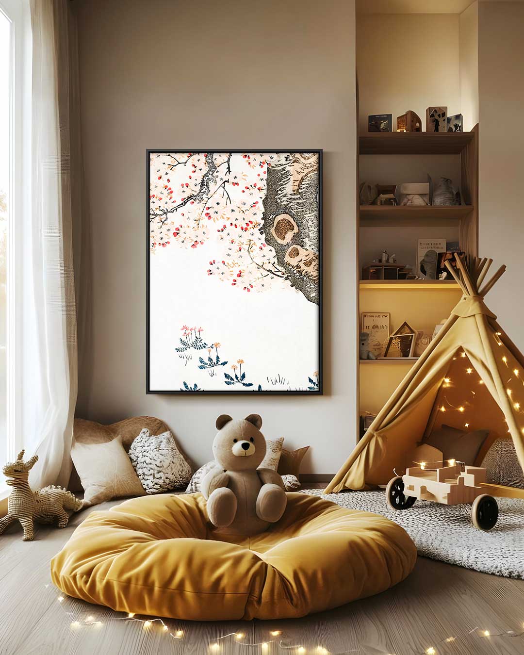 Bloeiende Sakura Print Kunstwerk-canvas-dibond-plexiglas-wanddecoratie-WallArtistic