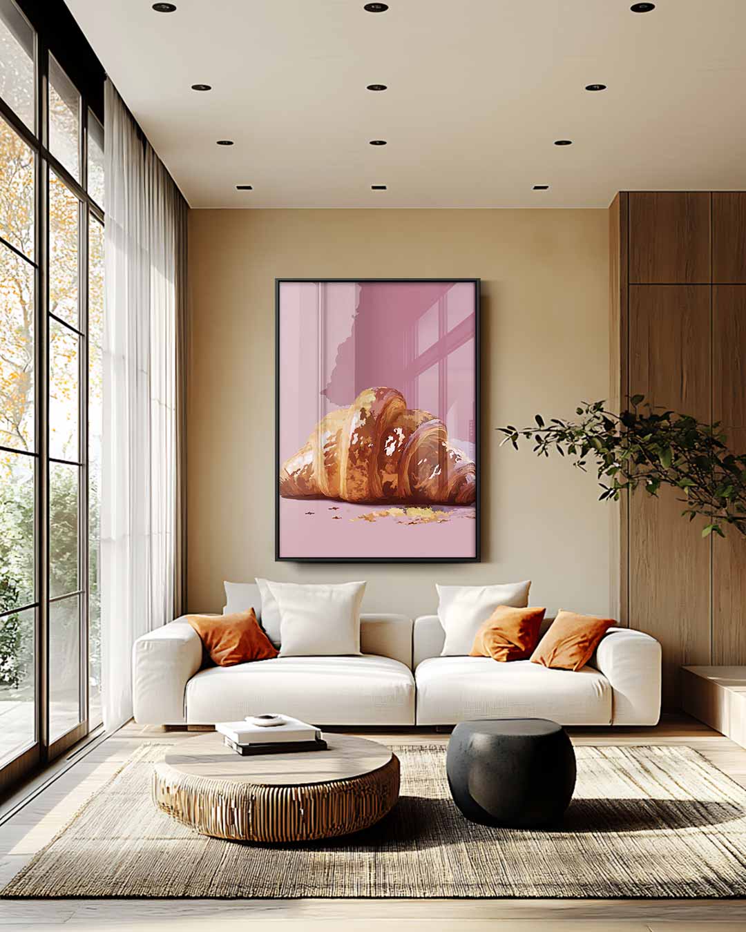 Croissantje in Kunst Kunstwerk-canvas-dibond-plexiglas-wanddecoratie-WallArtistic