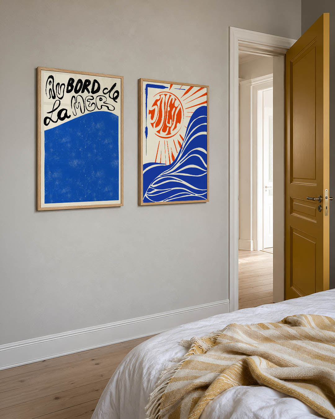 Golvend blauw Posterset