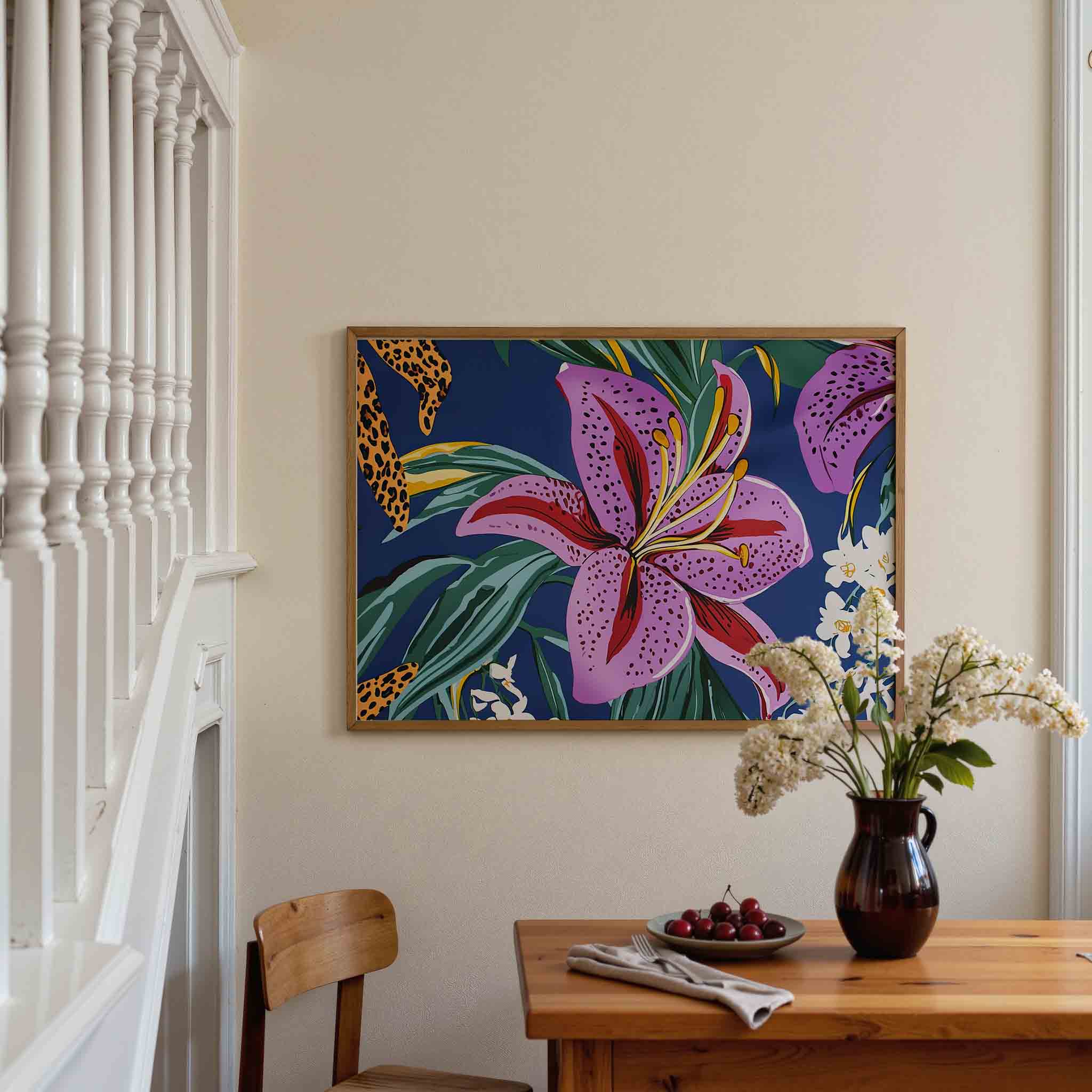 Bloemen en bladeren Poster