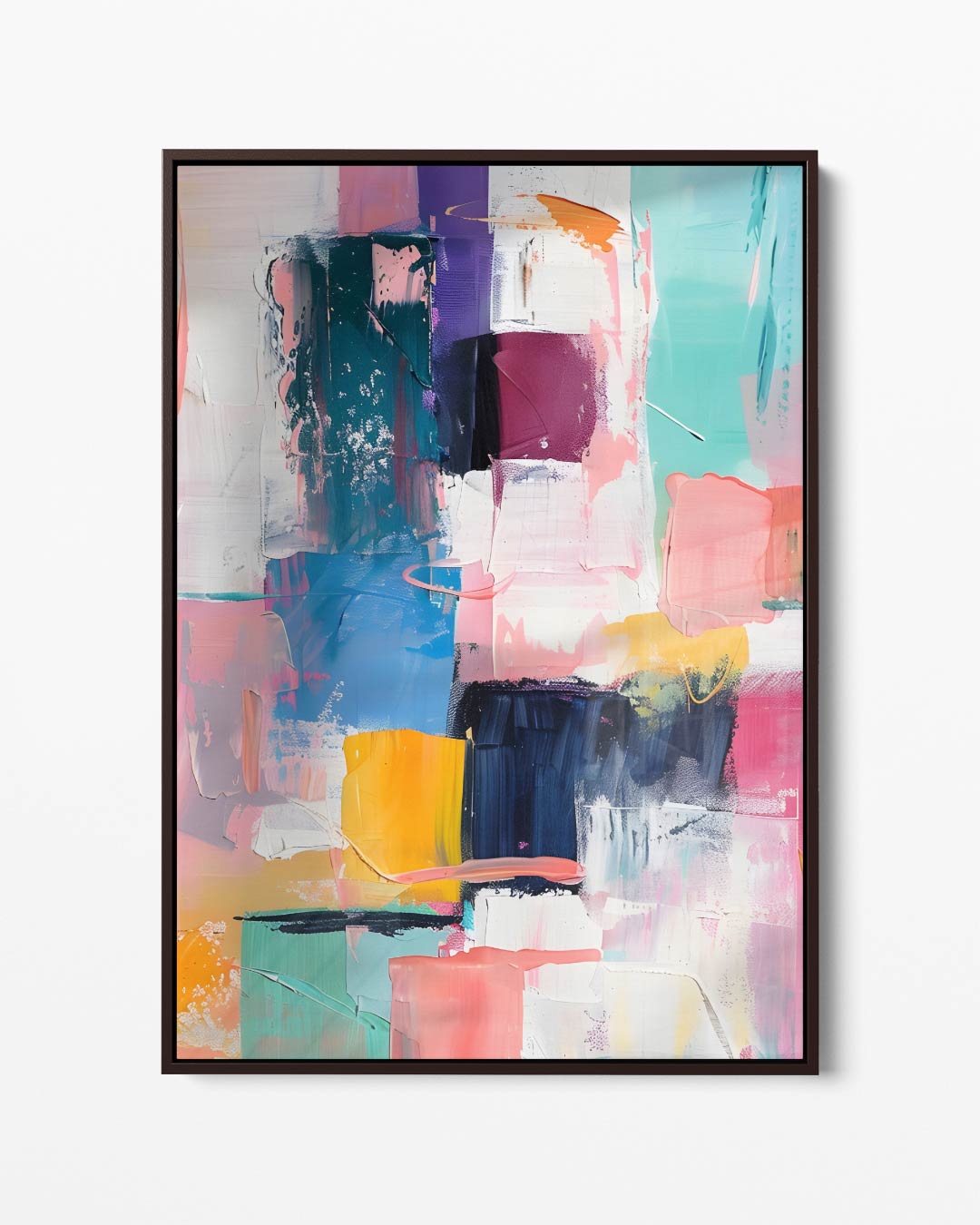 Kleurrijke Abstractie in Beweging Kunstwerk-canvas-dibond-plexiglas-wanddecoratie-WallArtistic