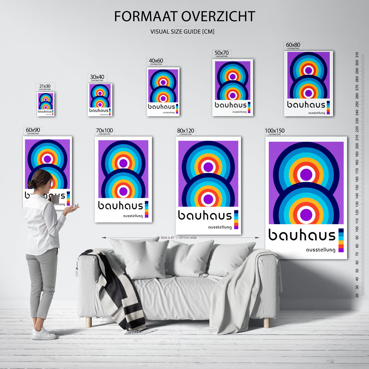 Cirkelpatroon kleuren Poster