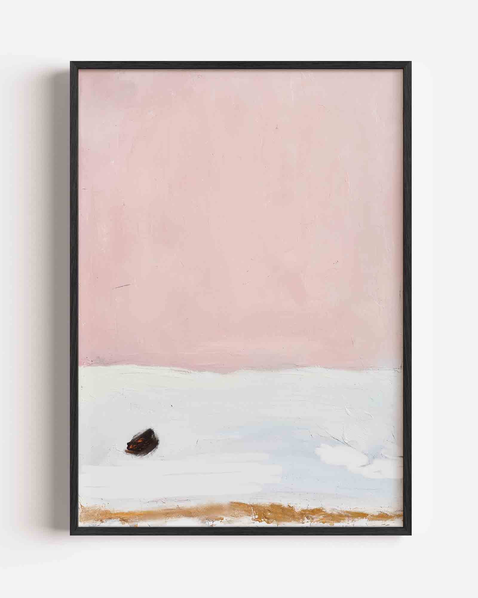 Roze en witte abstracte Poster