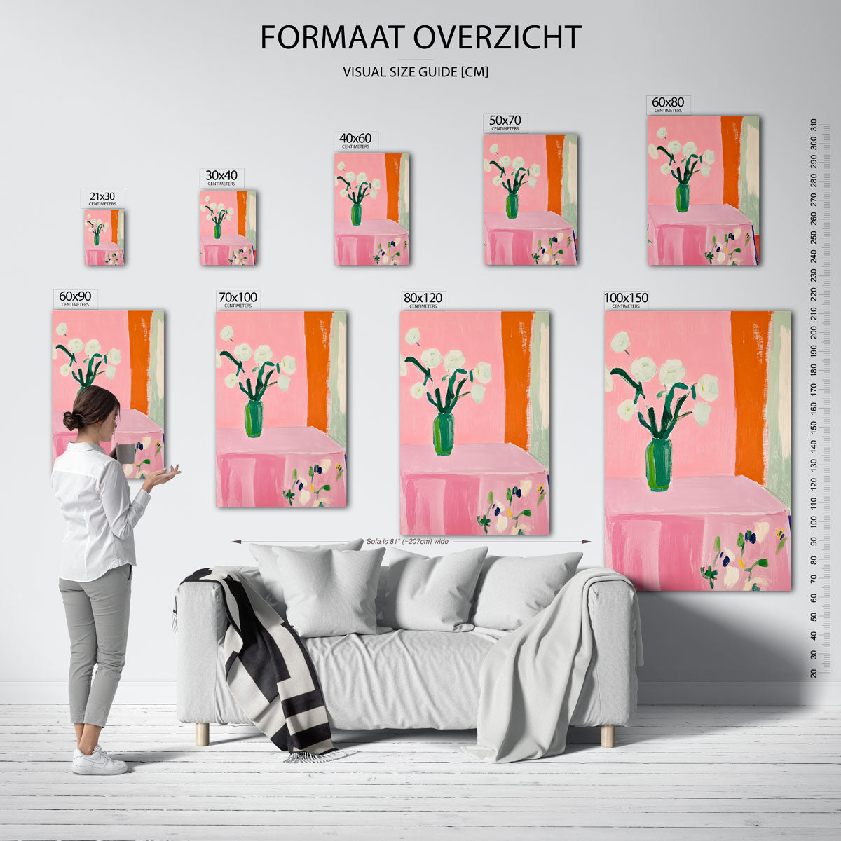 Bloemen in vaas Poster