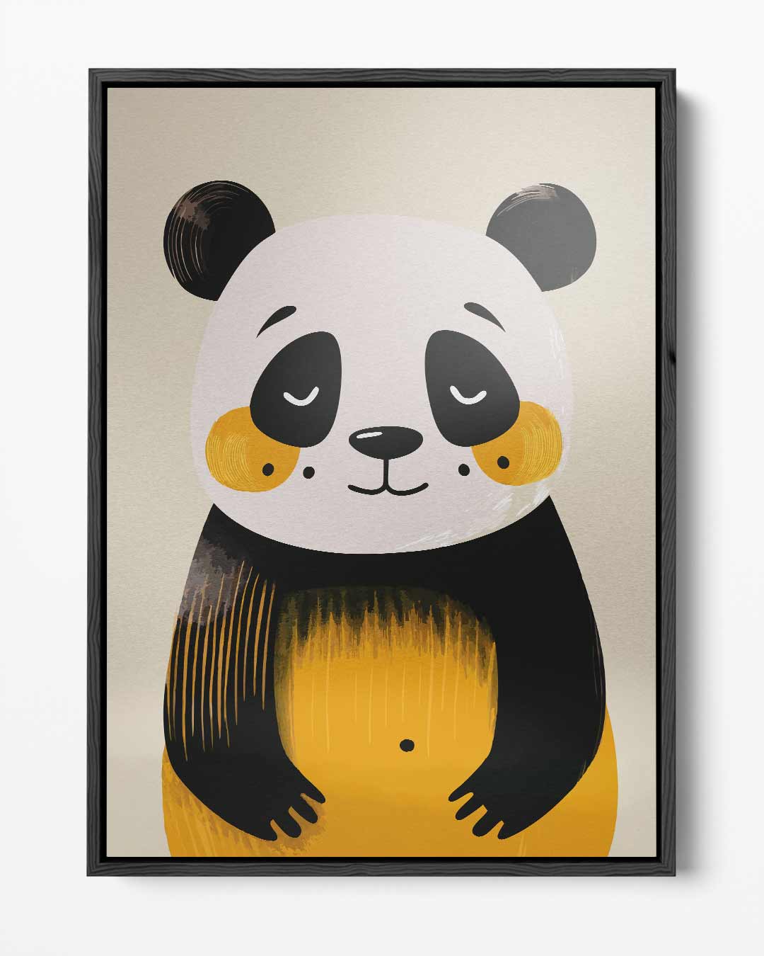 Vrolijke Panda Print Kunstwerk-canvas-dibond-plexiglas-wanddecoratie-WallArtistic