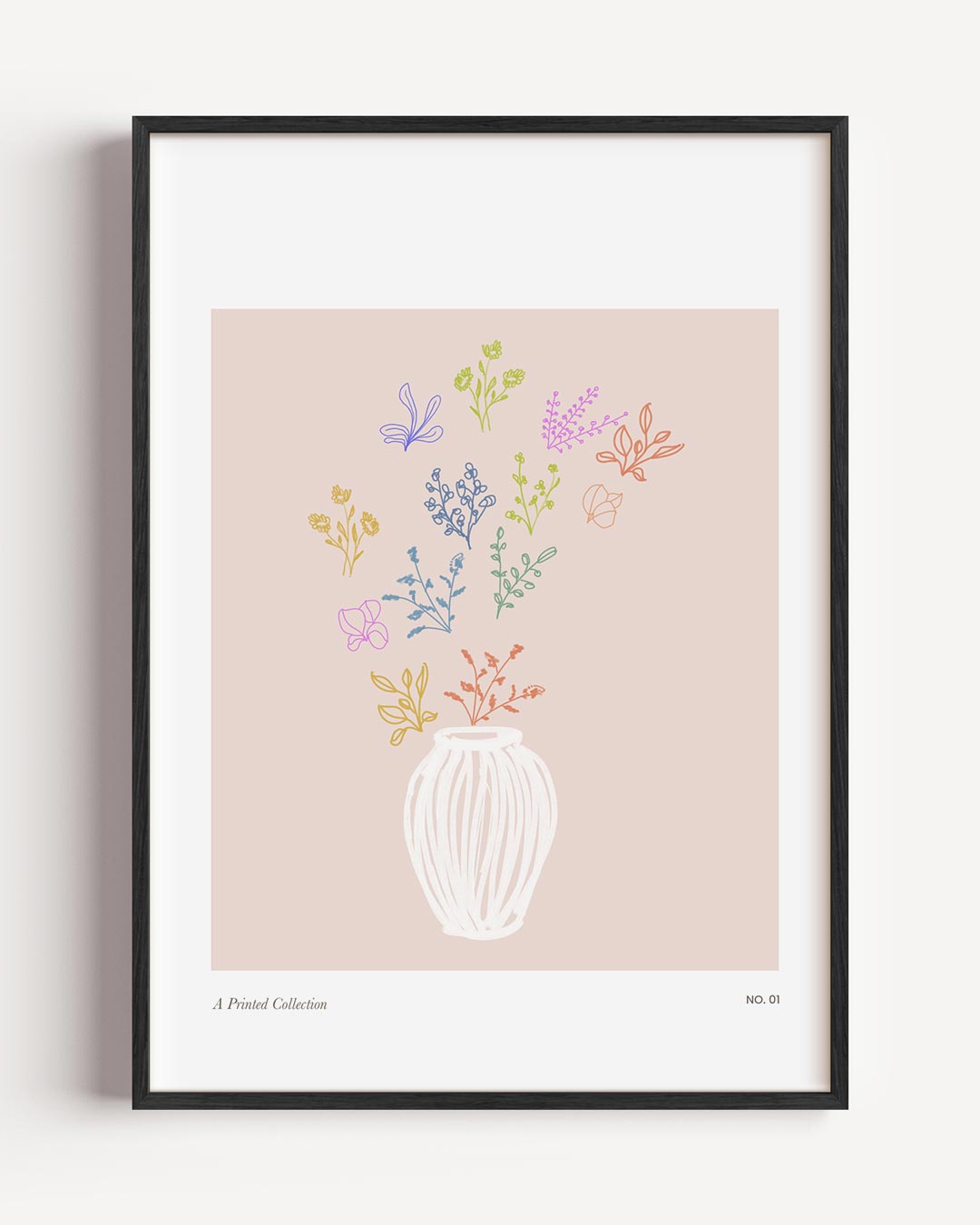 Vrolijke Bloemen in Vaas Kunstposter-WallArtistic