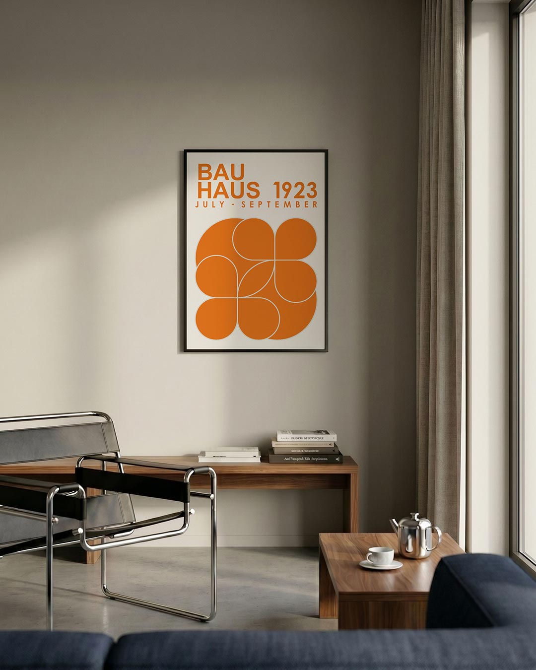 Oranje cirkelpatroon Poster