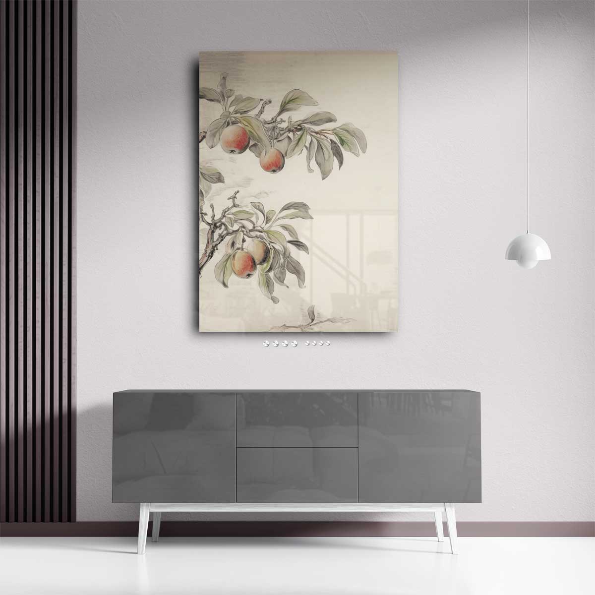 Subtiele Appelboom Takken Kunstwerk-canvas-dibond-plexiglas-wanddecoratie-WallArtistic