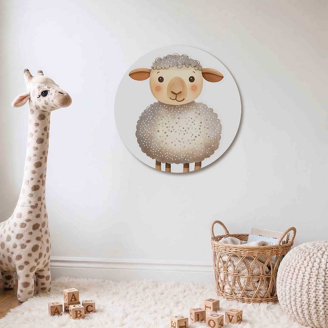 Schattig schaap Muurcirkel