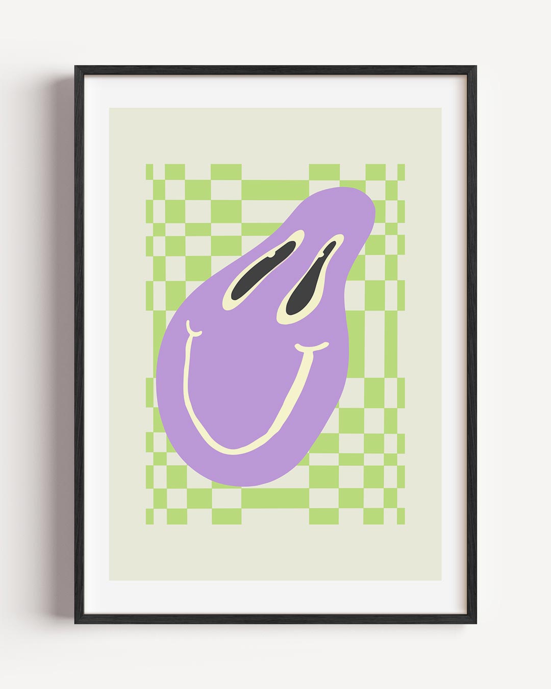 Vrolijke Paarse Lachposter-WallArtistic
