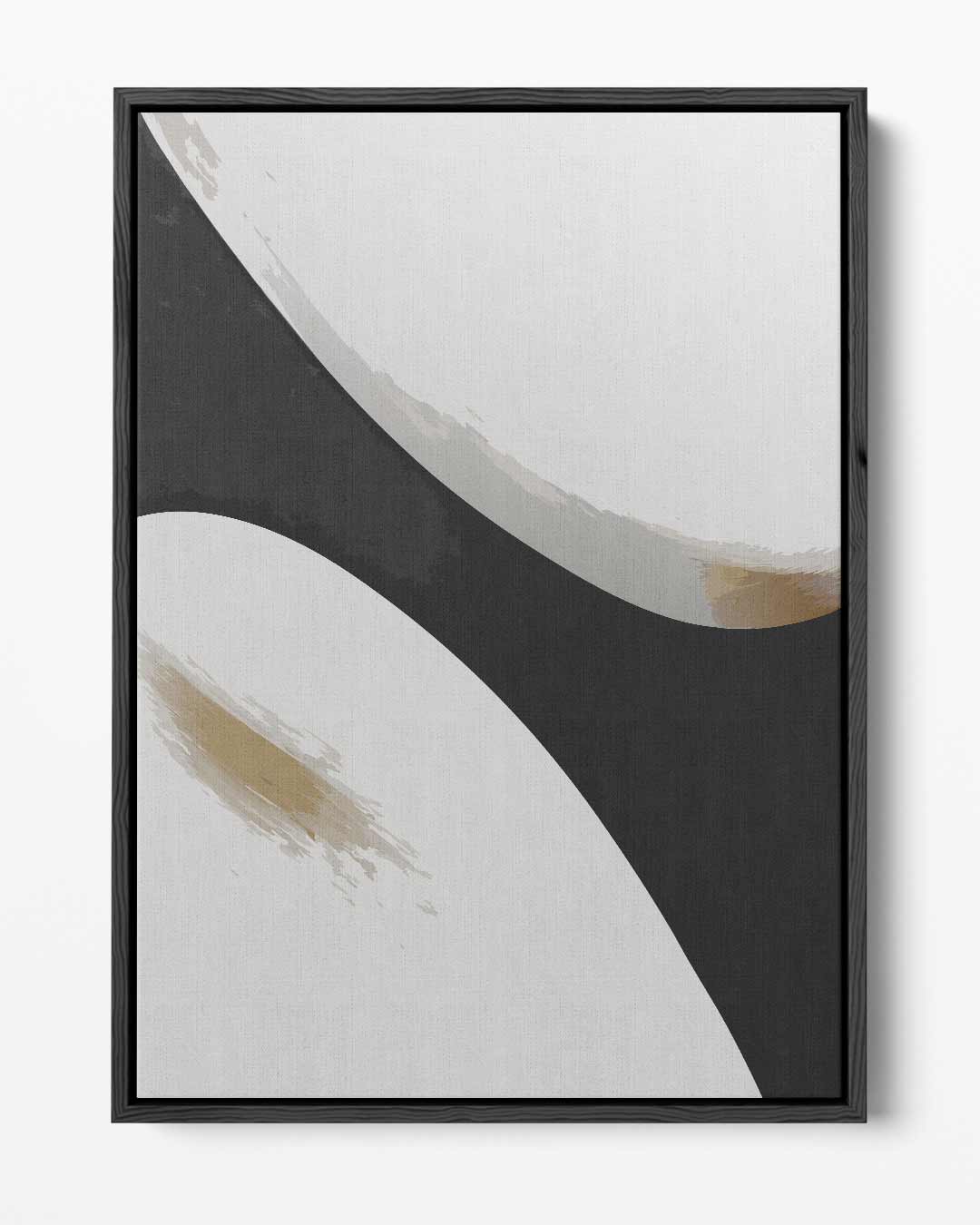 Abstracte Curves in Zwart en Wit Kunstwerk-canvas-dibond-plexiglas-wanddecoratie-WallArtistic
