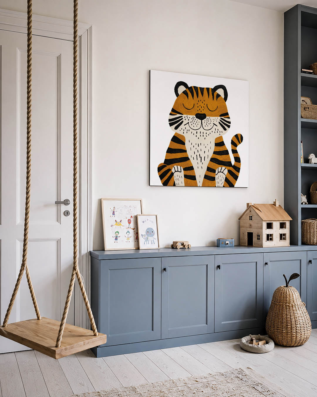 Vrolijke tijger illustratie Kunstwerk