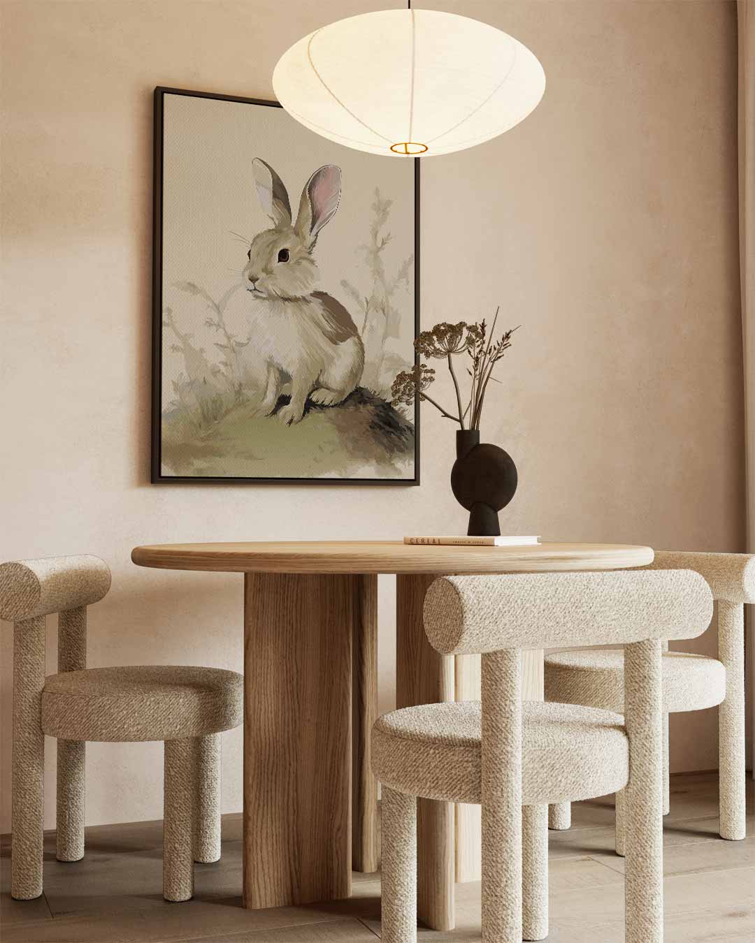 Schattig Konijn in de Natuur Kunstwerk-canvas-dibond-plexiglas-wanddecoratie-WallArtistic
