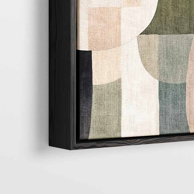 Harmonische Abstractie in Aardetinten Kunstwerk-canvas-dibond-plexiglas-wanddecoratie-WallArtistic
