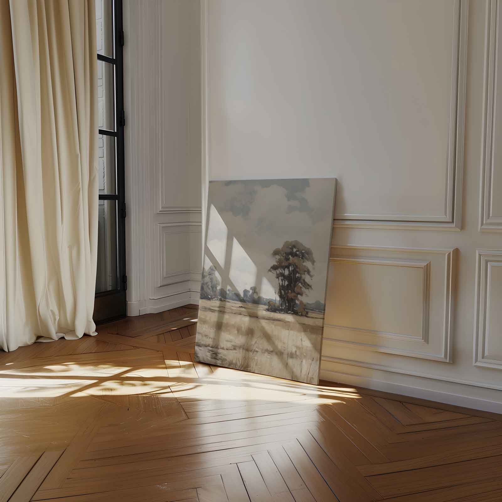 Zomerlandschap in Vervagende Tinten Kunstwerk-canvas-dibond-plexiglas-wanddecoratie-WallArtistic