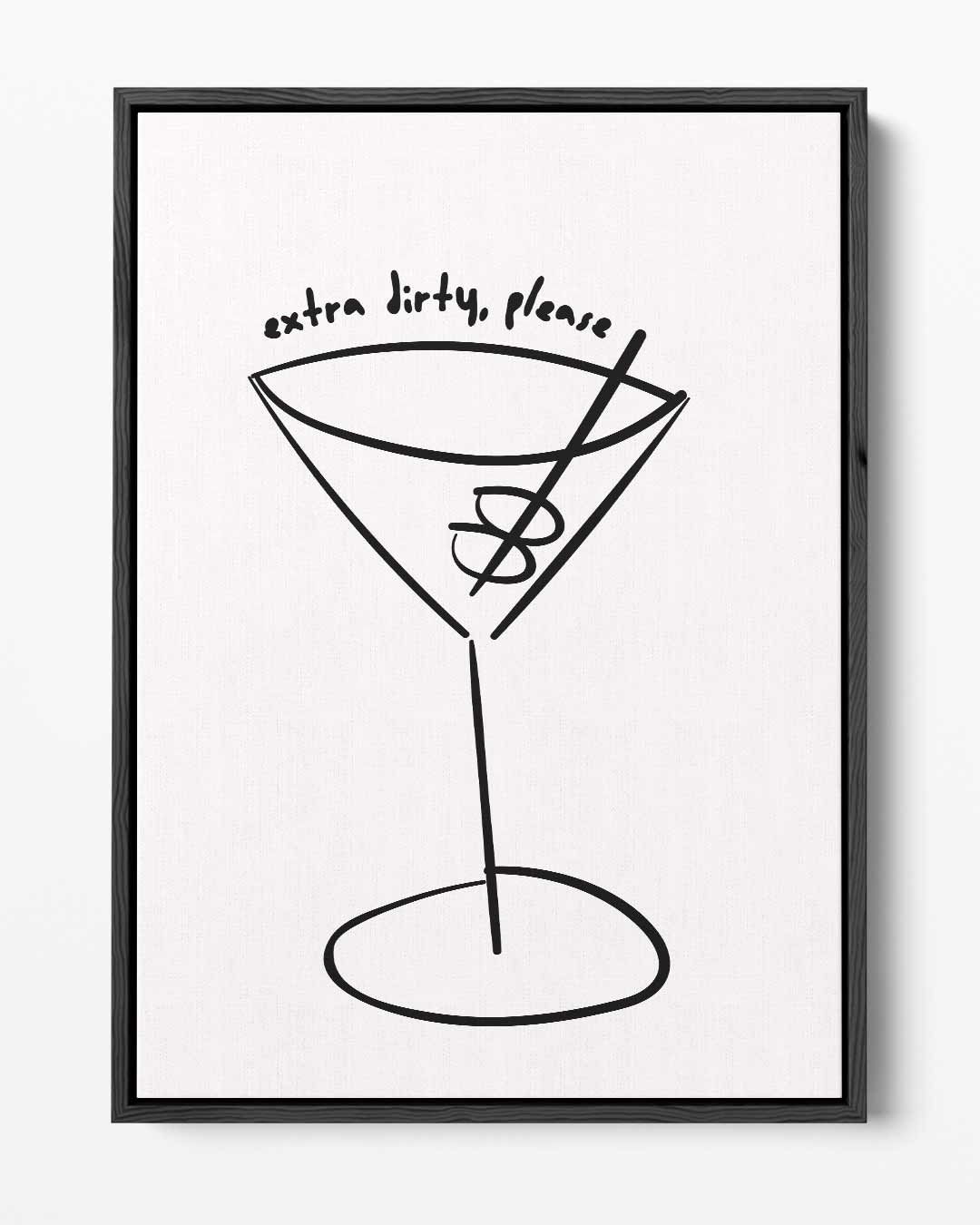 Simpele Martini Illustratie Kunstwerk-canvas-dibond-plexiglas-wanddecoratie-WallArtistic