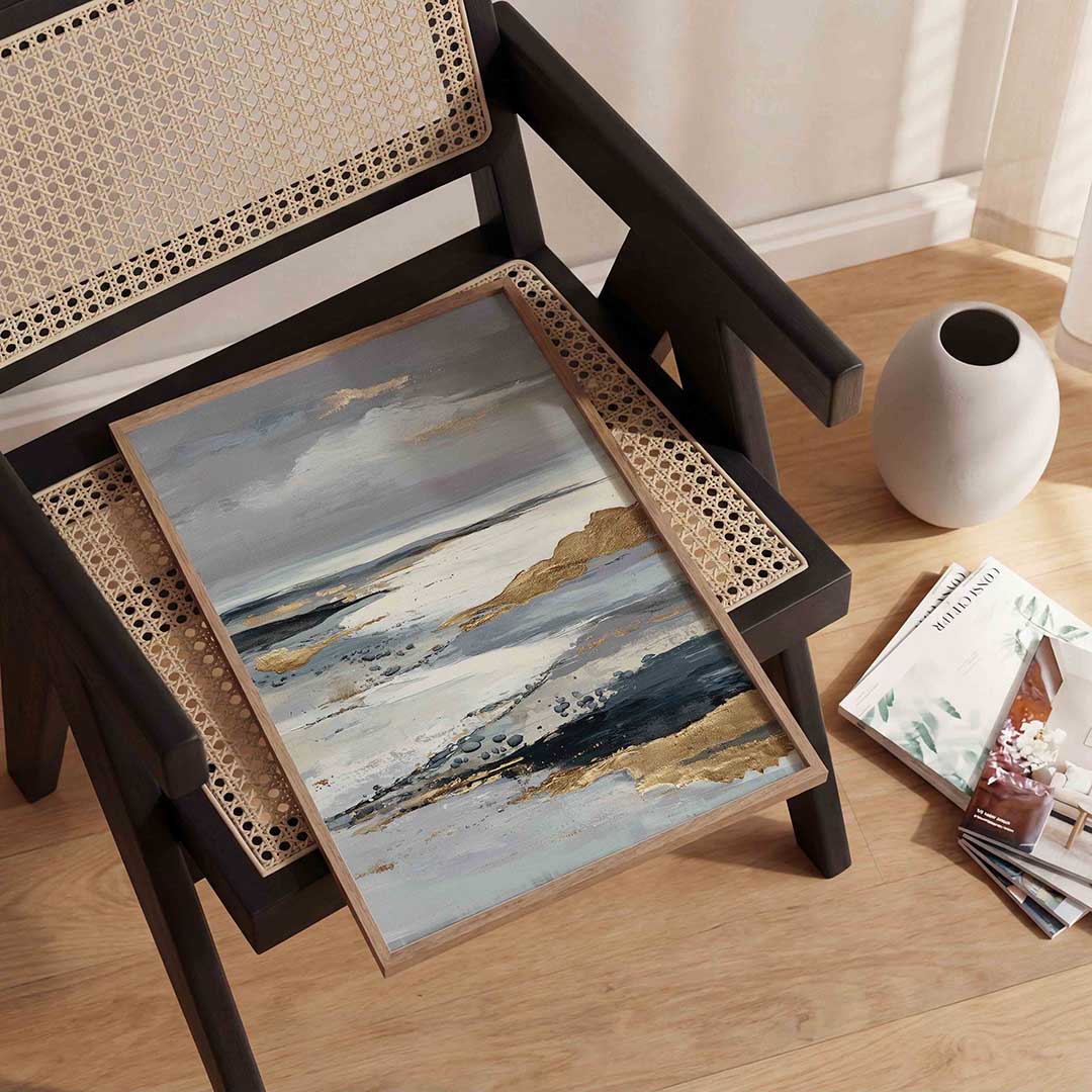 Landschap met gouden accenten Poster
