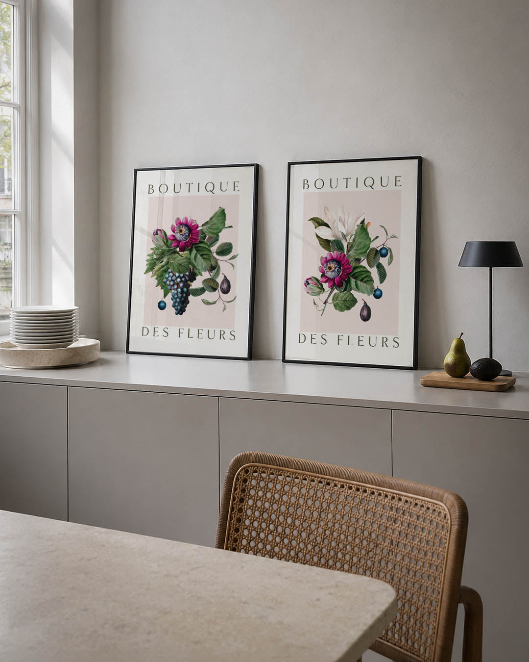 Bloem en blad Posterset