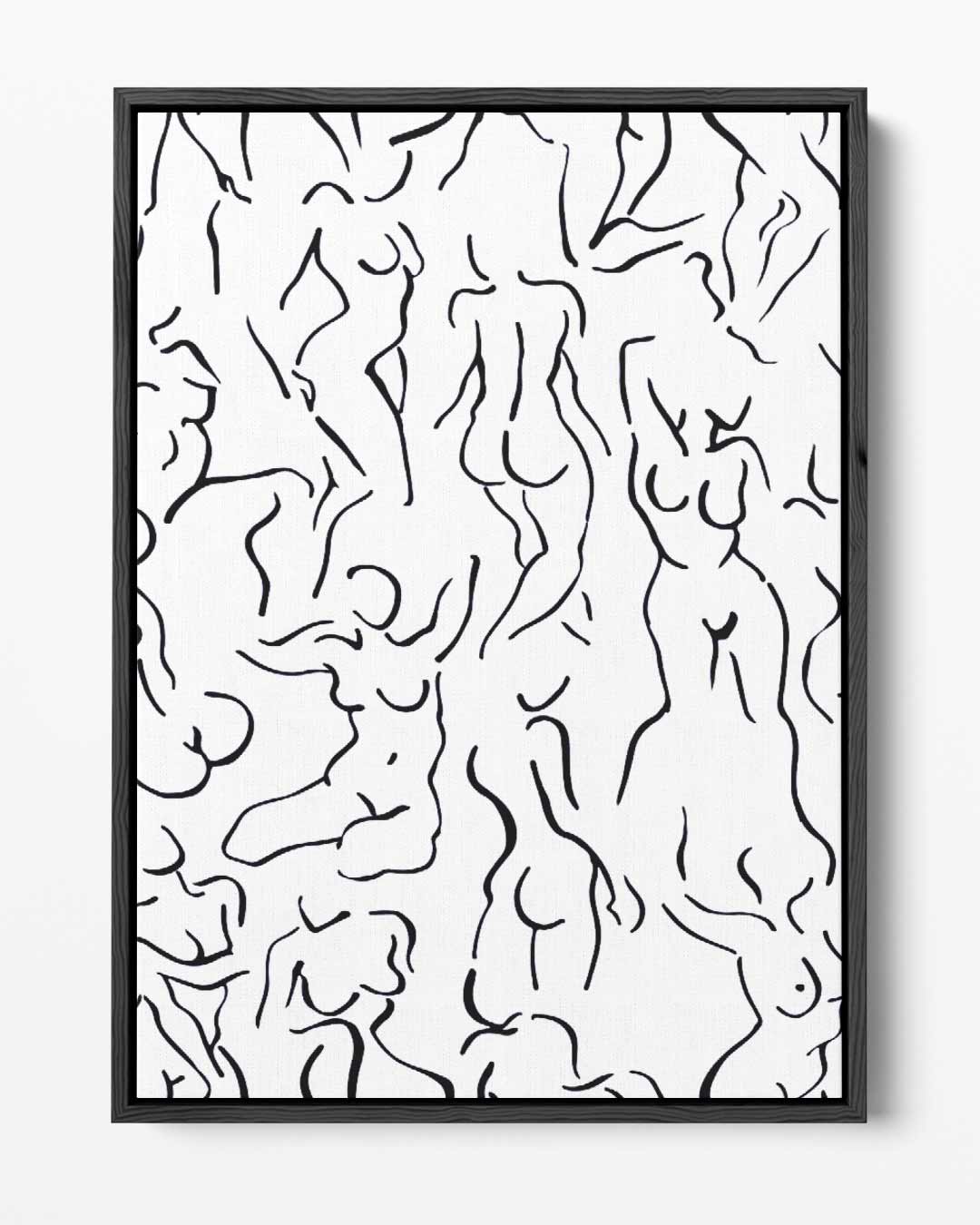 Elegante Lijn Spel Kunstwerk-canvas-dibond-plexiglas-wanddecoratie-WallArtistic