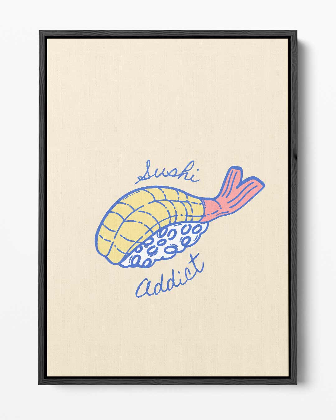 Sushi Addict Illustratie Kunstwerk-canvas-dibond-plexiglas-wanddecoratie-WallArtistic