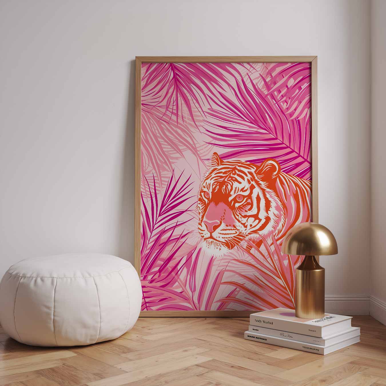Wilde Tijgers in Pastel Jungle Poster