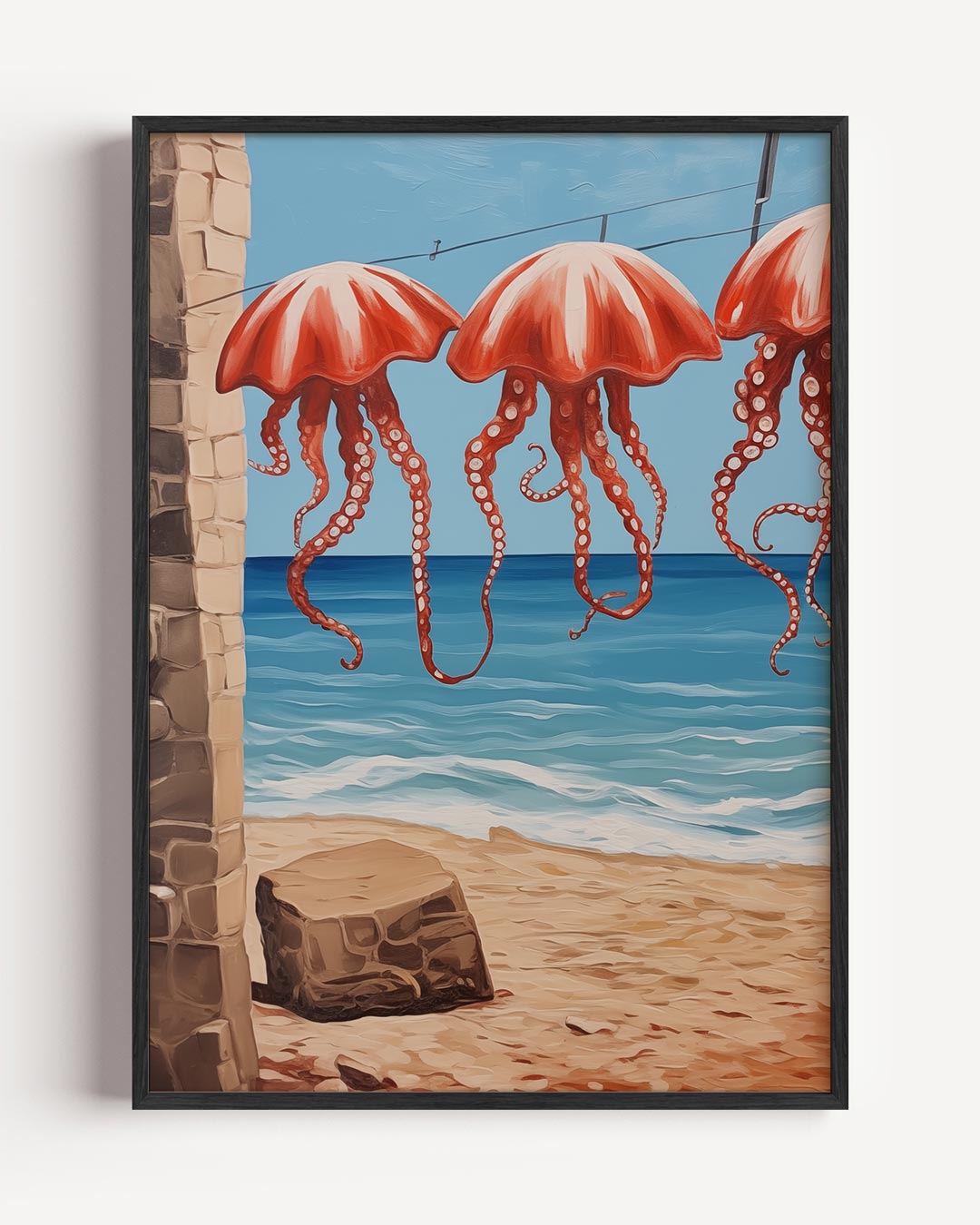 Dromerige Medusen aan Zee Poster-WallArtistic