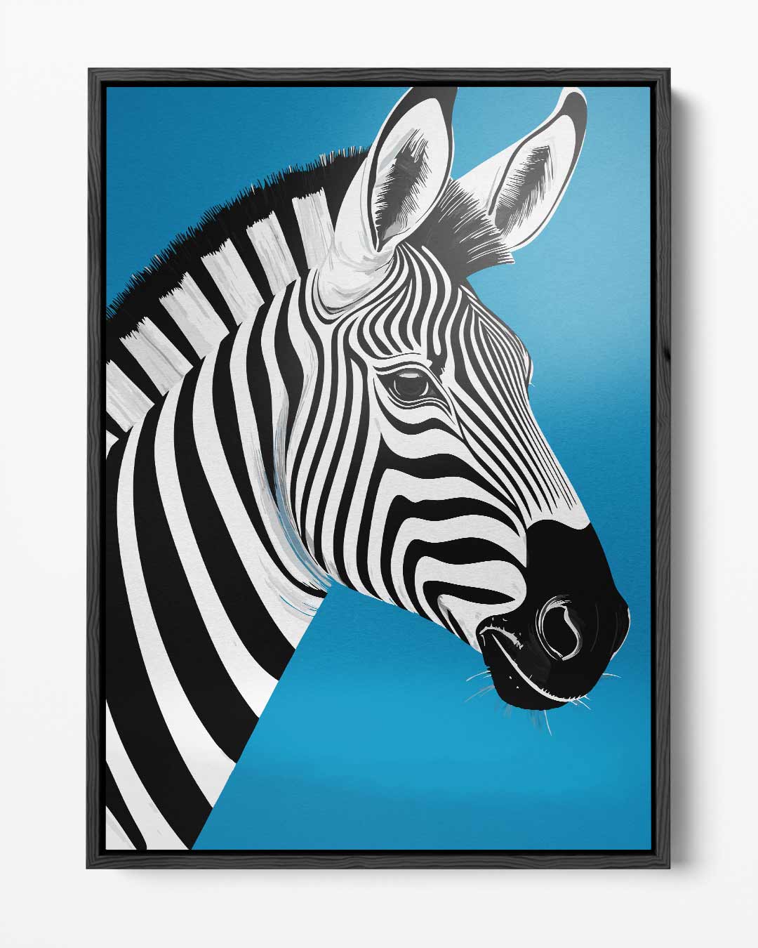 Zebra in de spotlight Kunstwerk-canvas-dibond-plexiglas-wanddecoratie-WallArtistic