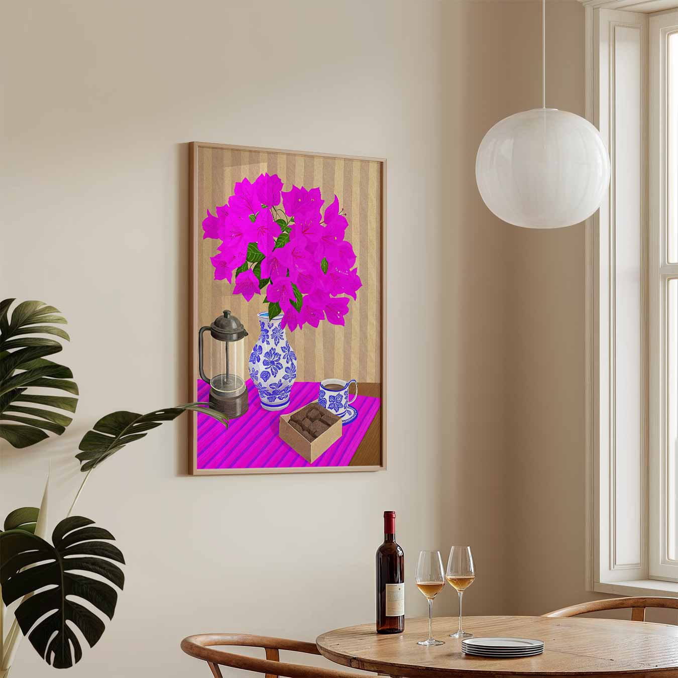 Bloemen en Koffie Poster